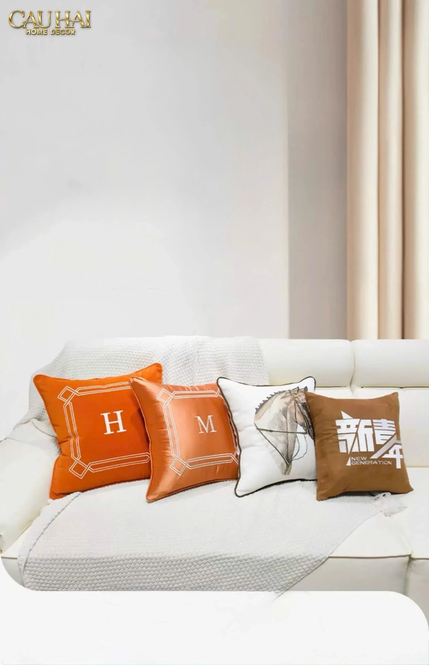 Vỏ Gối Lụa Satin Mille Sienna 50-VỎ GỐI-CẬU HAI HOME DECOR