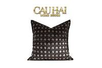 Vỏ Gối Nhung Argent Velvet Cannage Enigma 45-VỎ GỐI-CẬU HAI HOME DECOR