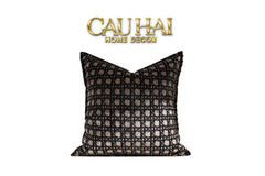 Vỏ Gối Nhung Argent Velvet Cannage Enigma 45-VỎ GỐI-CẬU HAI HOME DECOR