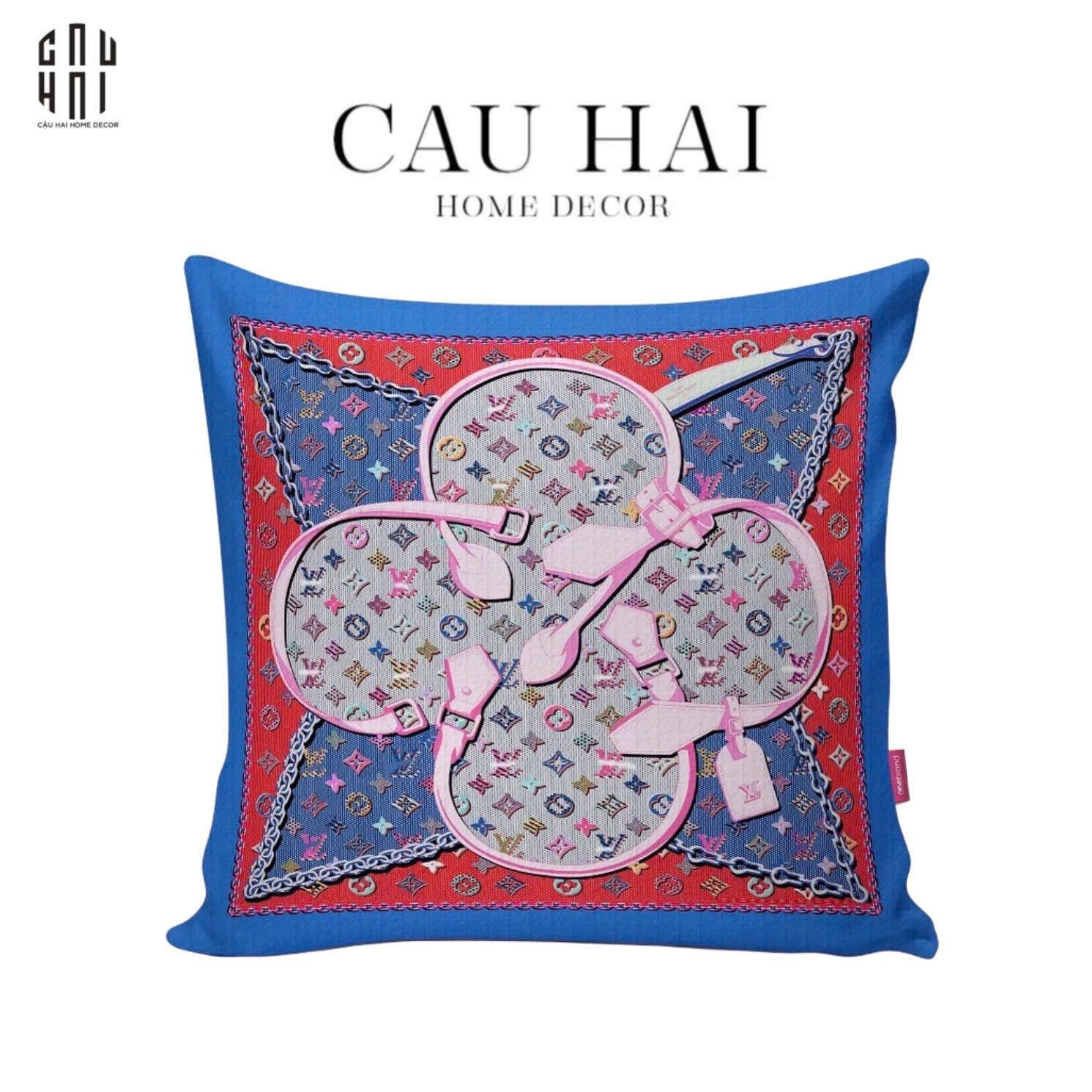 VỎ GỐI NHUNG BUBBLEGRAM 45. - CẬU HAI HOME DECOR