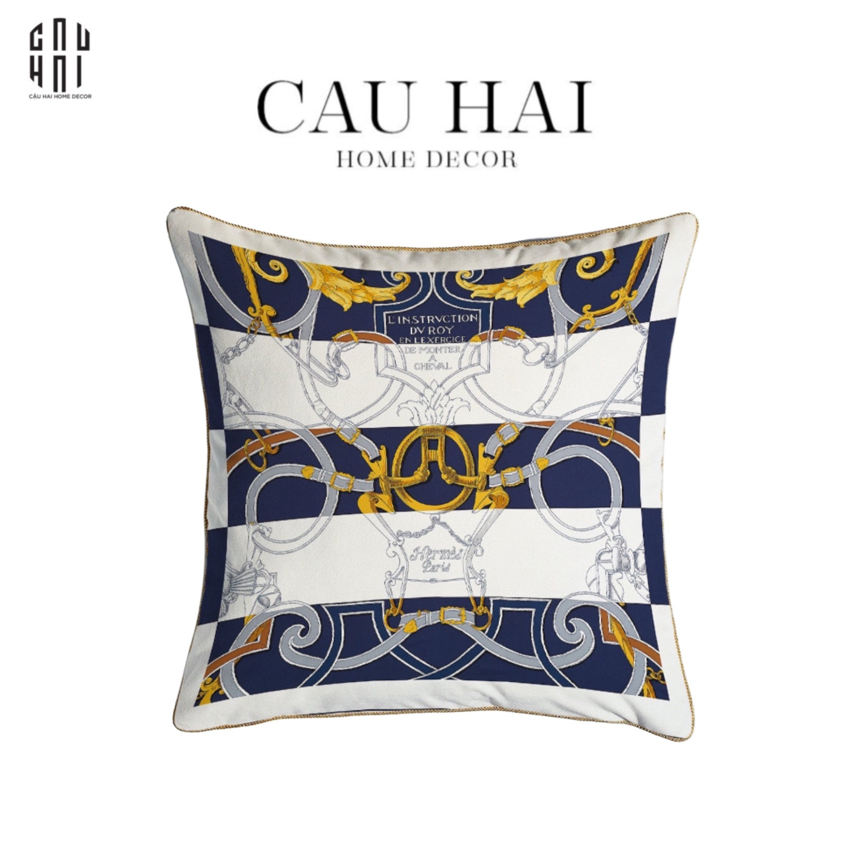 VỎ GỐI NHUNG CAO CẤP BAYADERE 45. - CẬU HAI HOME DECOR