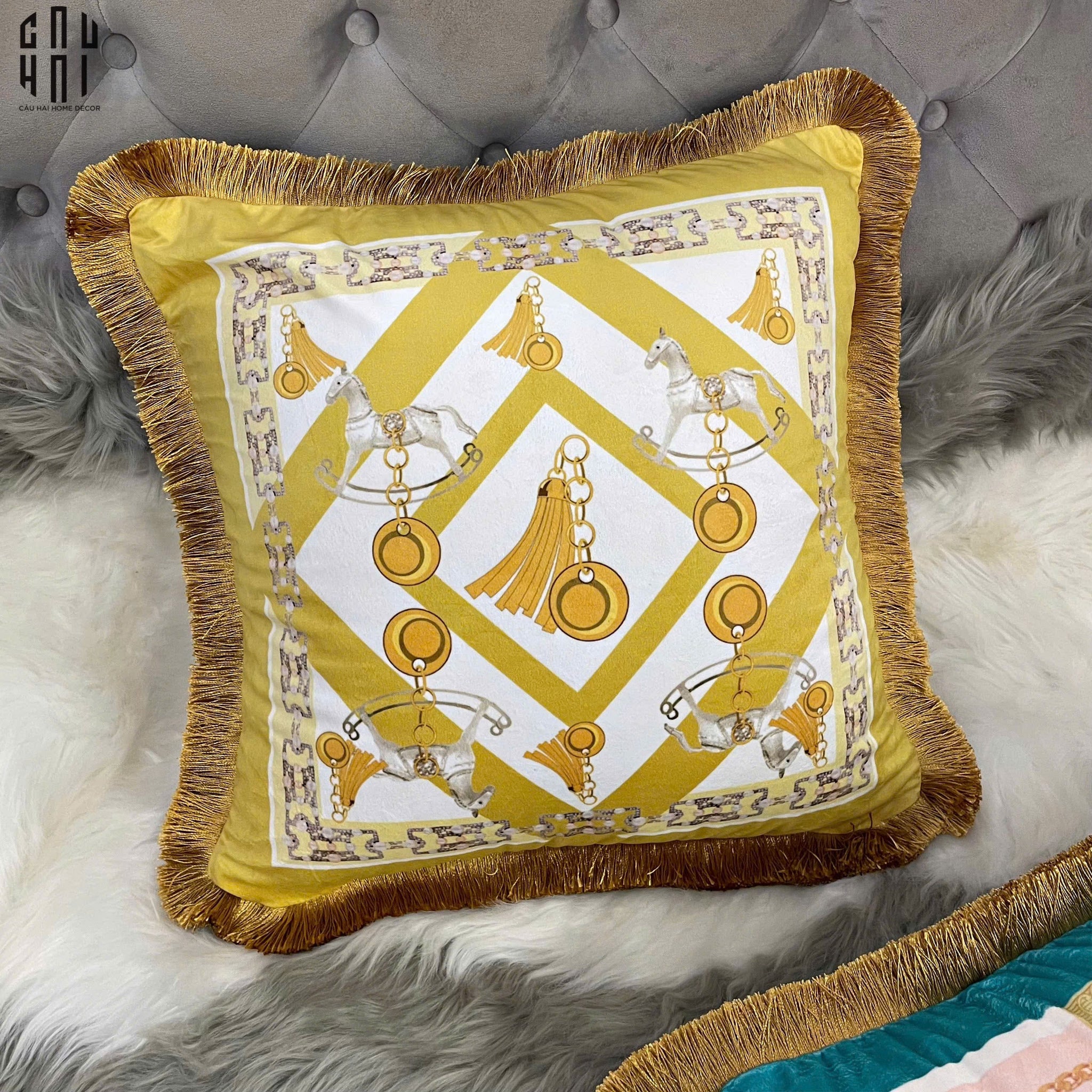 VỎ GỐI NHUNG CAO CẤP BRIDE DE LUXE 45. - CẬU HAI HOME DECOR