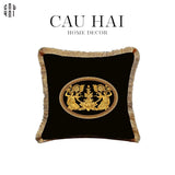 VỎ GỐI NHUNG CAO CẤP HAUTE NOIR 45. - CẬU HAI HOME DECOR