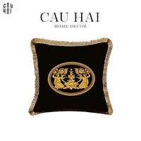 Vỏ Gối Nhung Cao Cấp Haute Noir 45.-VỎ GỐI-CẬU HAI HOME DECOR