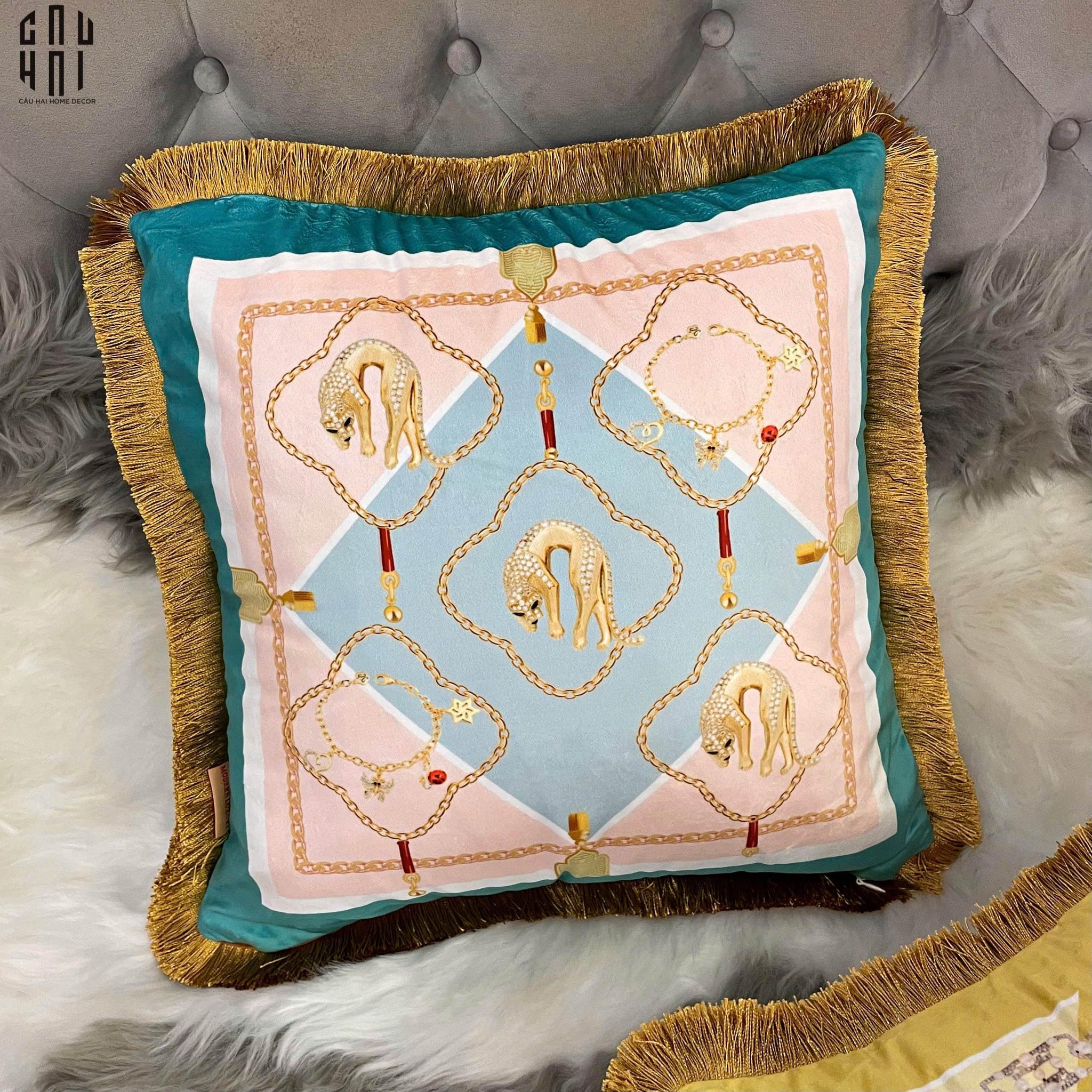 Vỏ Gối Nhung Cao Cấp Mika 45.-VỎ GỐI-CẬU HAI HOME DECOR