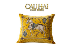 Vỏ Gối Nhung Cheval de Fête d’Or de Dorées 45-VỎ GỐI-CẬU HAI HOME DECOR