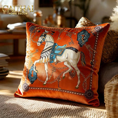 Vỏ Gối Nhung Cheval de Fête d’Or de Dorées 45-VỎ GỐI-CẬU HAI HOME DECOR