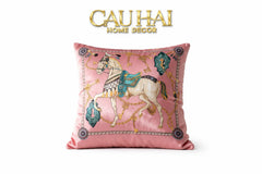 Vỏ Gối Nhung Cheval de Fête d’Or de Dorées 45-VỎ GỐI-CẬU HAI HOME DECOR