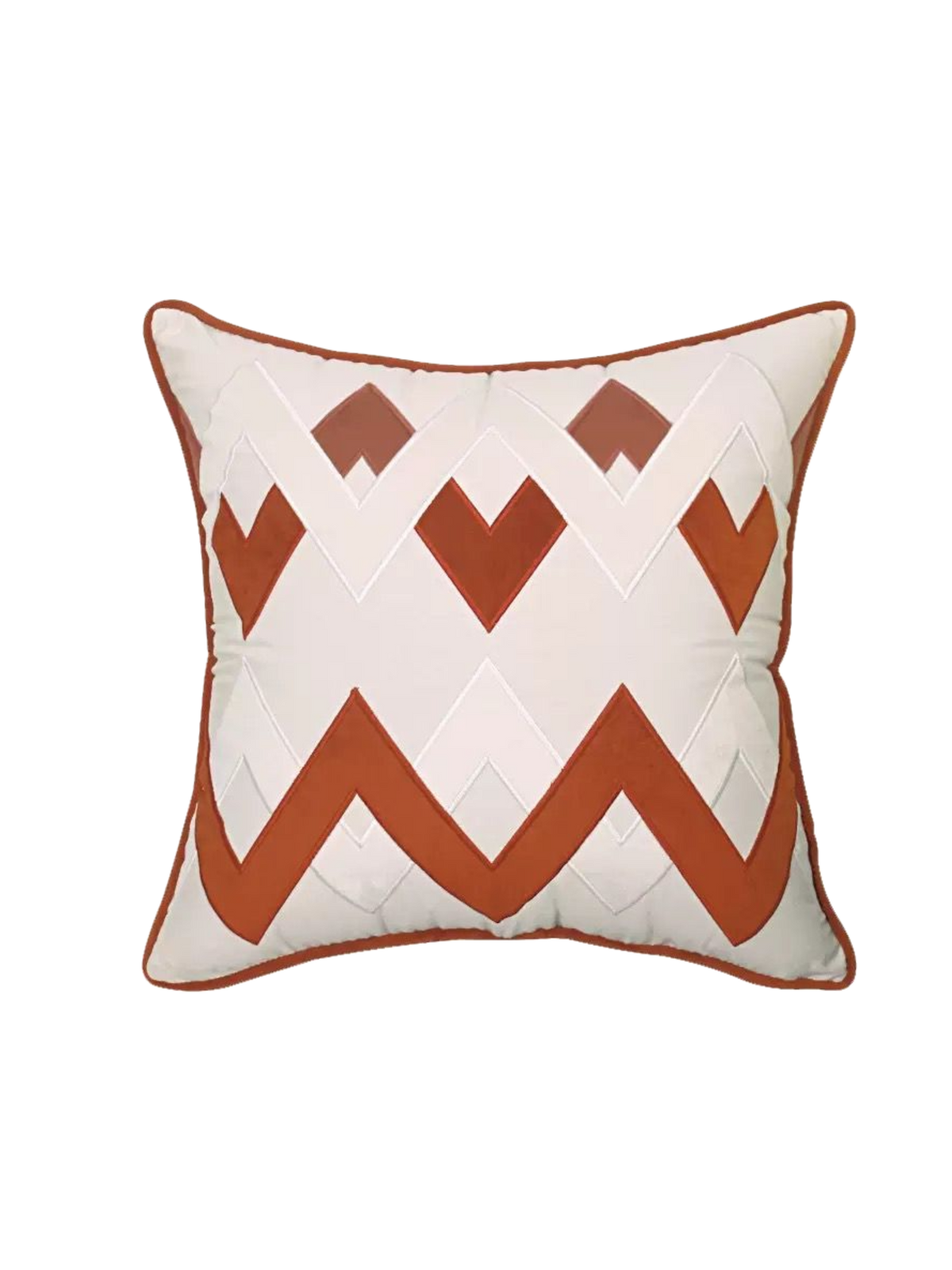 Vỏ Gối Nhung Chevron Milano Sienna Ivory 45x45-VỎ GỐI SOFA-CẬU HAI HOME DECOR-CẬU HAI HOME DECOR