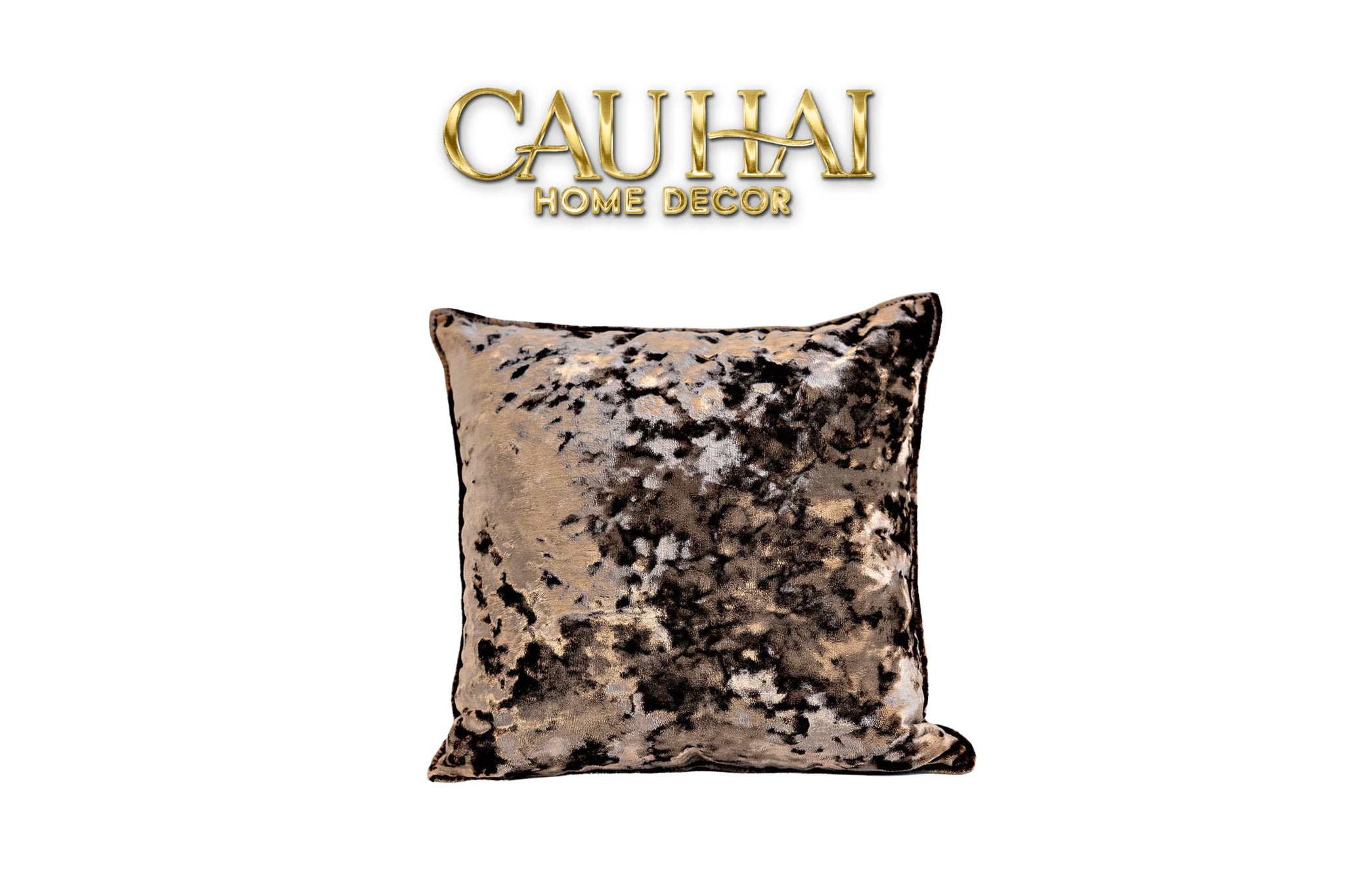 VỎ GỐI NHUNG CRUSHED MARBLE BRONZE 50-1- Cậu Hai Home Decor