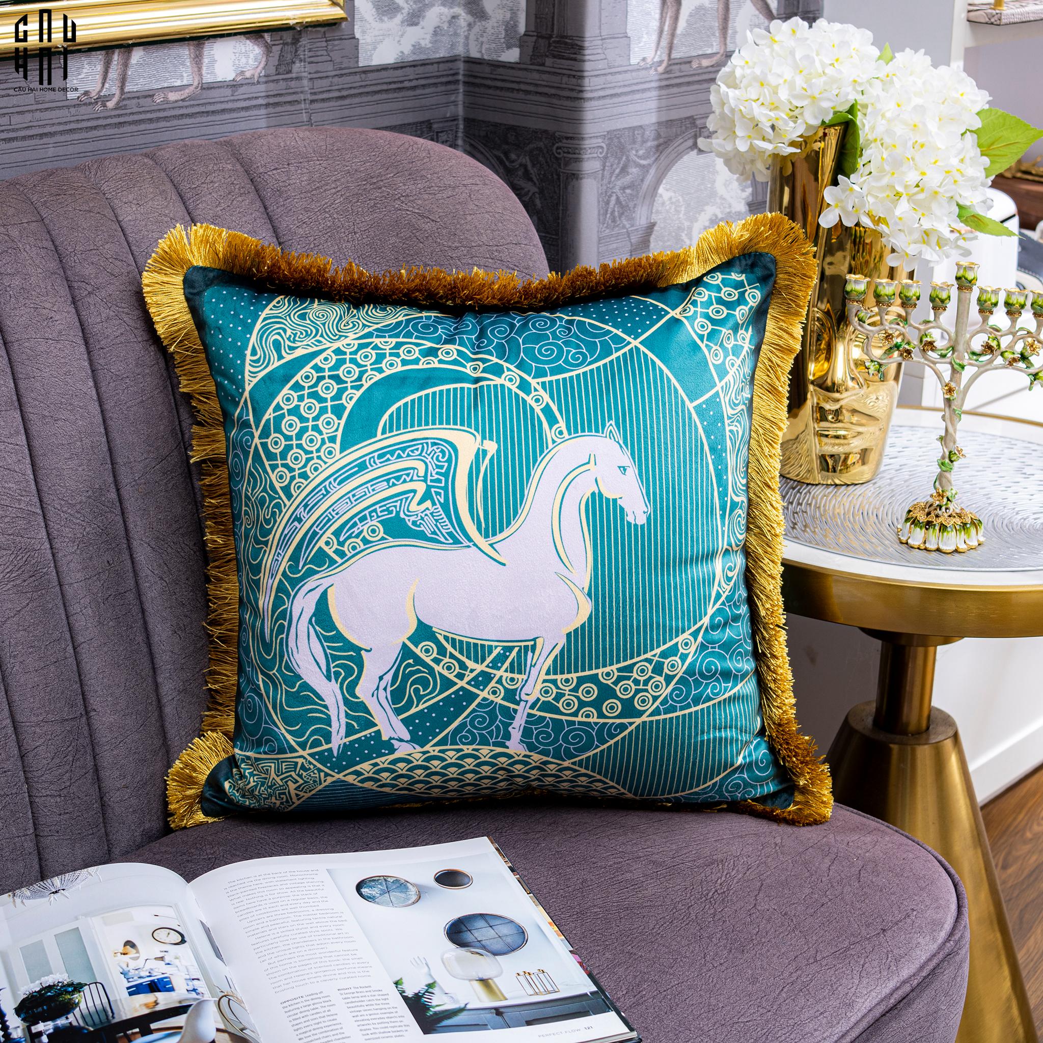 VỎ GỐI NHUNG ECLIPSE 45.-CẬU HAI HOME DECOR