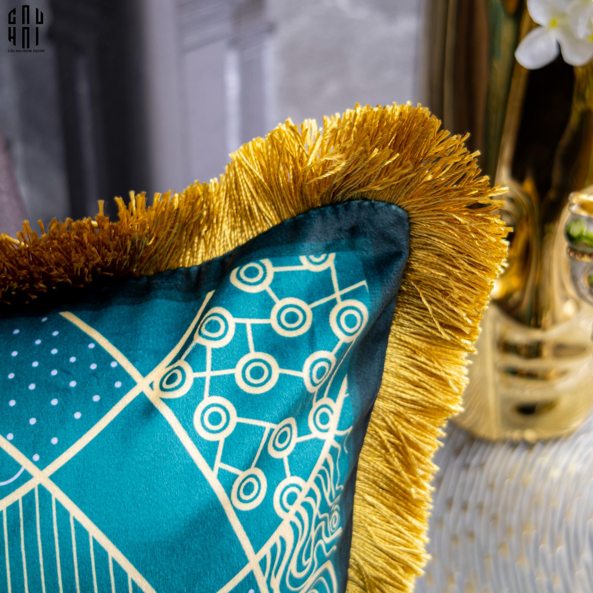 VỎ GỐI NHUNG ECLIPSE 45.-CẬU HAI HOME DECOR