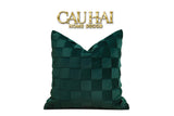 VỎ GỐI NHUNG EMERALD WOVEN 45-1- Cậu Hai Home Decor