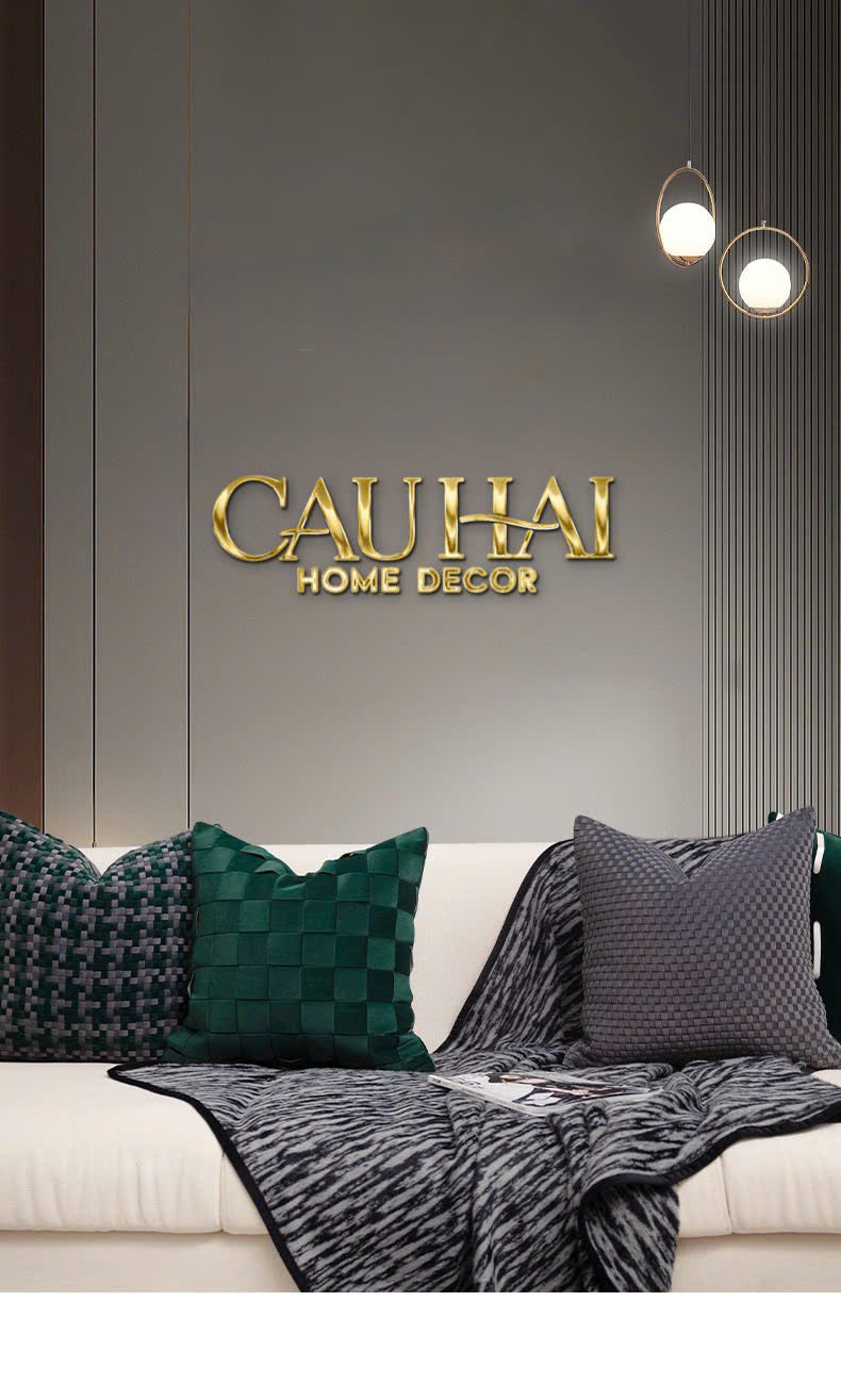 VỎ GỐI NHUNG EMERALD WOVEN 45-3- Cậu Hai Home Decor