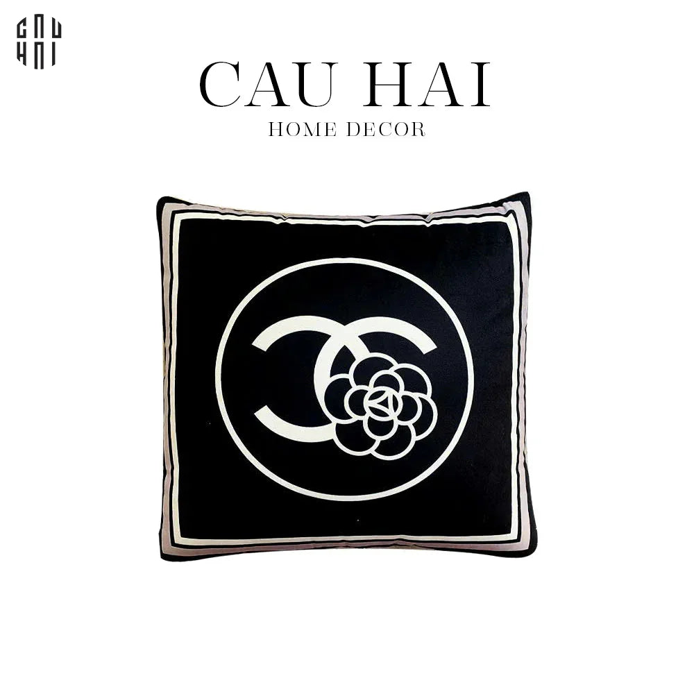 Vỏ Gối Nhung Floral Camelia 45.-CẬU HAI HOME DECOR