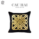 VỎ GỐI NHUNG HOẠ TIẾT THÊU GILDED NEXUS - CẬU HAI HOME DECOR