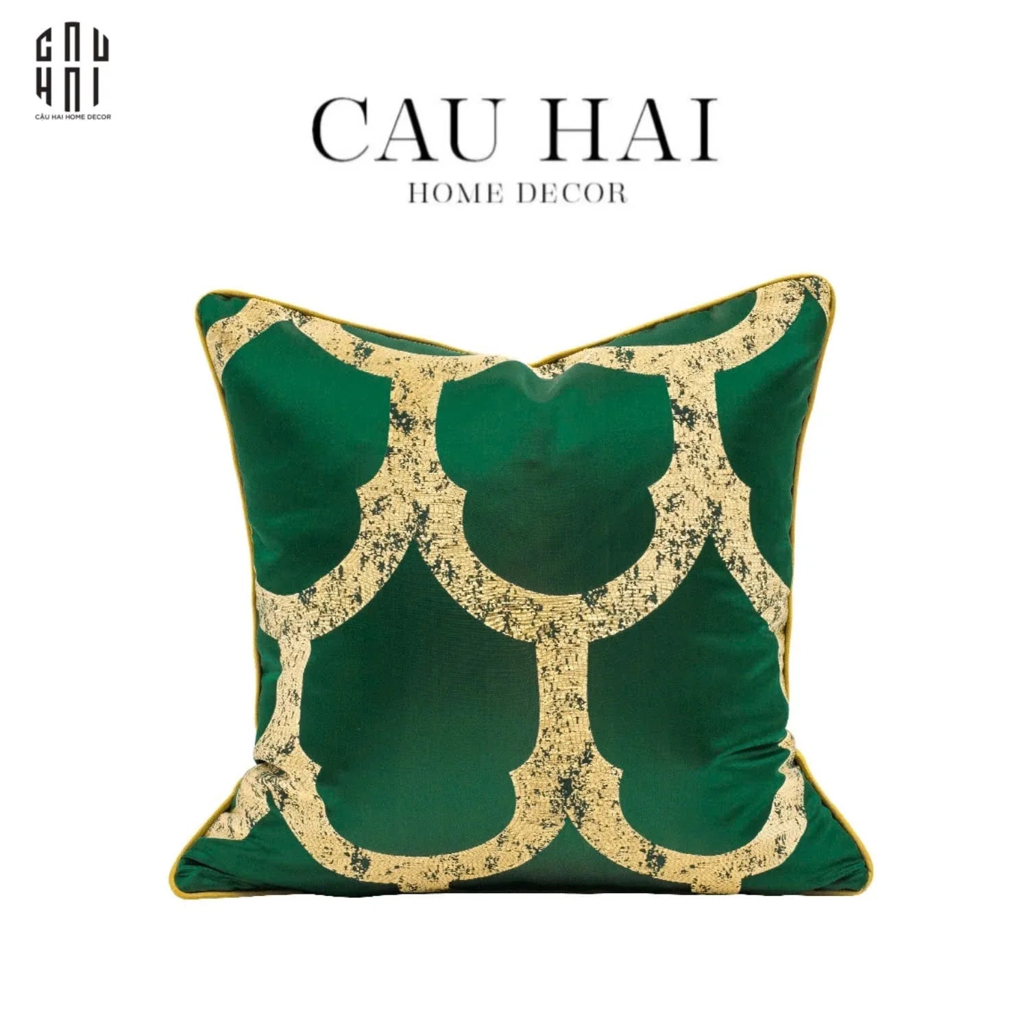 VỎ GỐI NHUNG HOẠ TIẾT THÊU MYSTIC EMERALD
