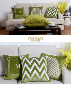 Vỏ Gối Nhung Olive Clover Quatrefoil 45-VỎ GỐI-CẬU HAI HOME DECOR