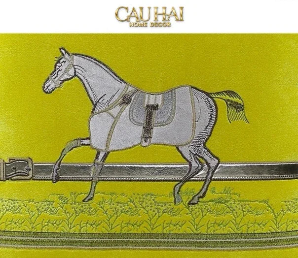 Vỏ Gối Nhung Thêu Cheval Blanc Serendipity 45-CẬU HAI HOME DECOR