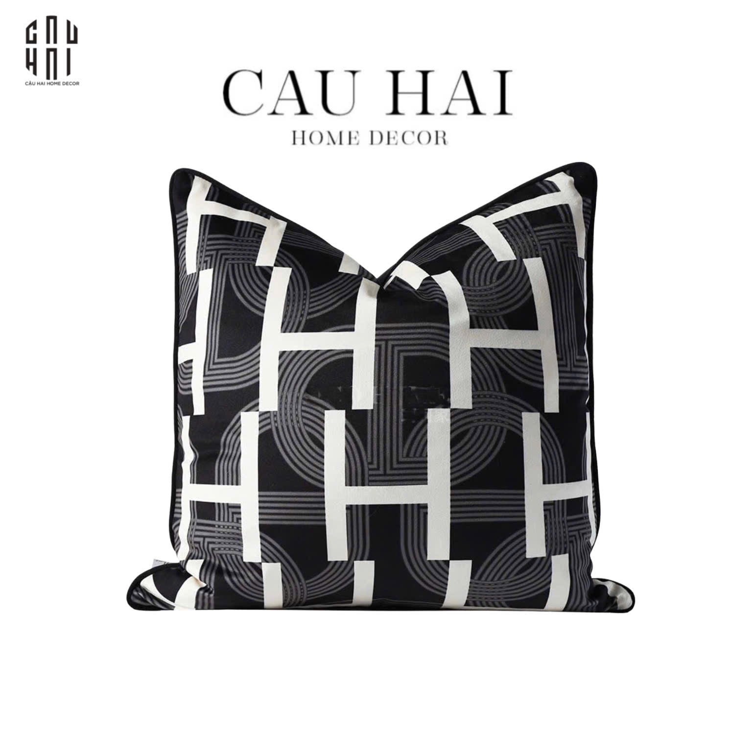 VỎ GỐI PHONG CÁCH WABI SABI CHAINE D'ANC - BLACK HELIOS - CẬU HAI HOME DECOR