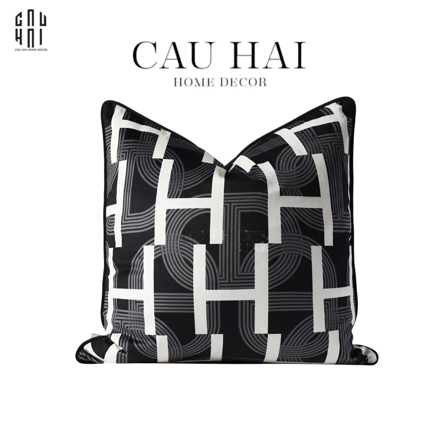 VỎ GỐI PHONG CÁCH WABI SABI CHAINE D'ANC - BLACK HELIOS