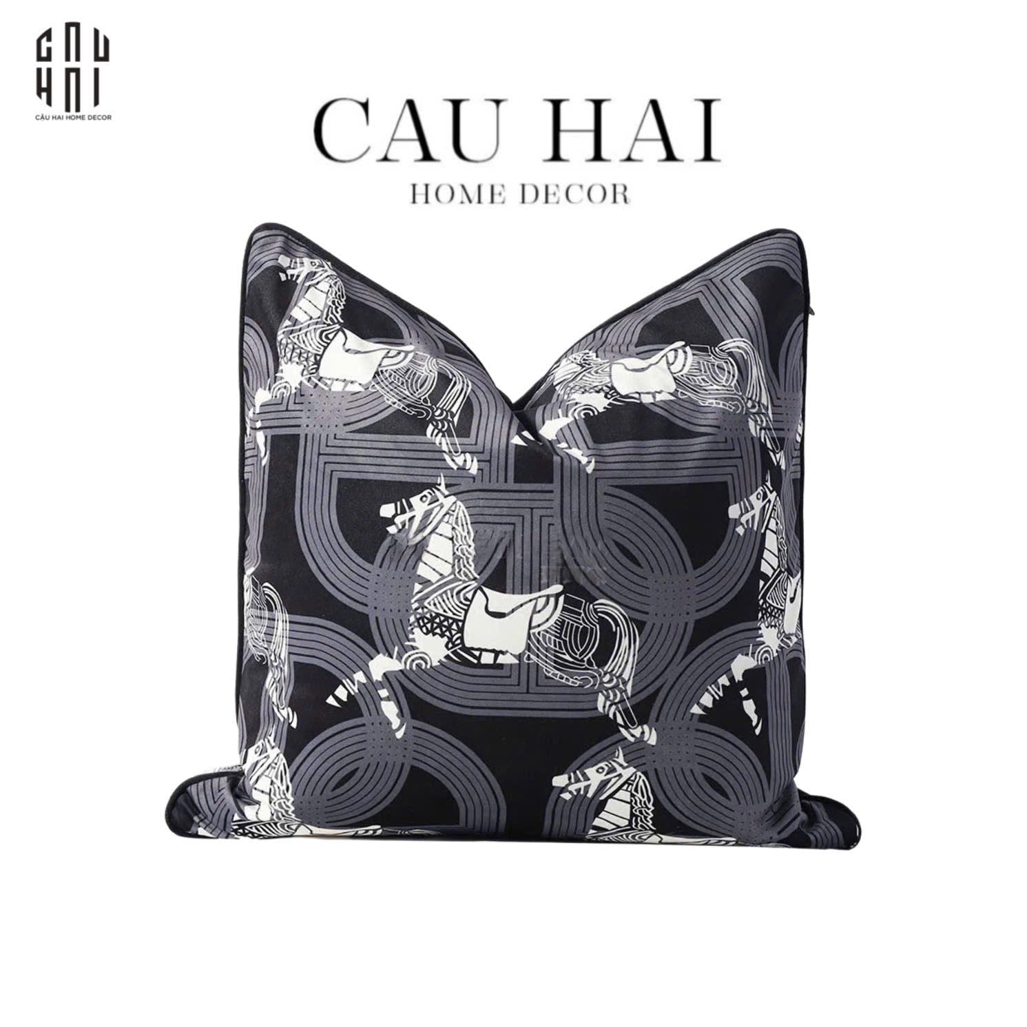 VỎ GỐI PHONG CÁCH WABI SABI CHAINE D'ANC - HORSE - CẬU HAI HOME DECOR