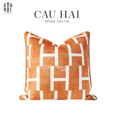 VỎ GỐI PHONG CÁCH WABI SABI CHAINE D'ANC - ORANGE HELIOS - CẬU HAI HOME DECOR