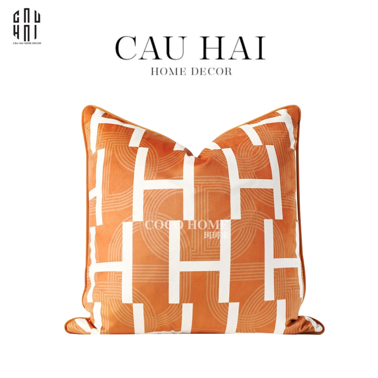 VỎ GỐI PHONG CÁCH WABI SABI CHAINE D'ANC - ORANGE HELIOS - CẬU HAI HOME DECOR