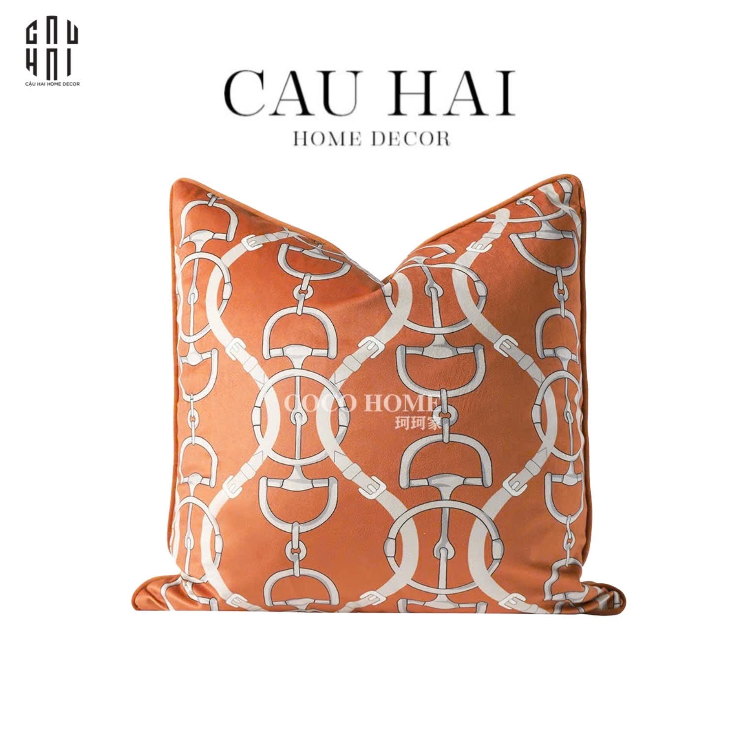 VỎ GỐI PHONG CÁCH WABI SABI CHAINE D'ANC - ORANGE ICON - CẬU HAI HOME DECOR