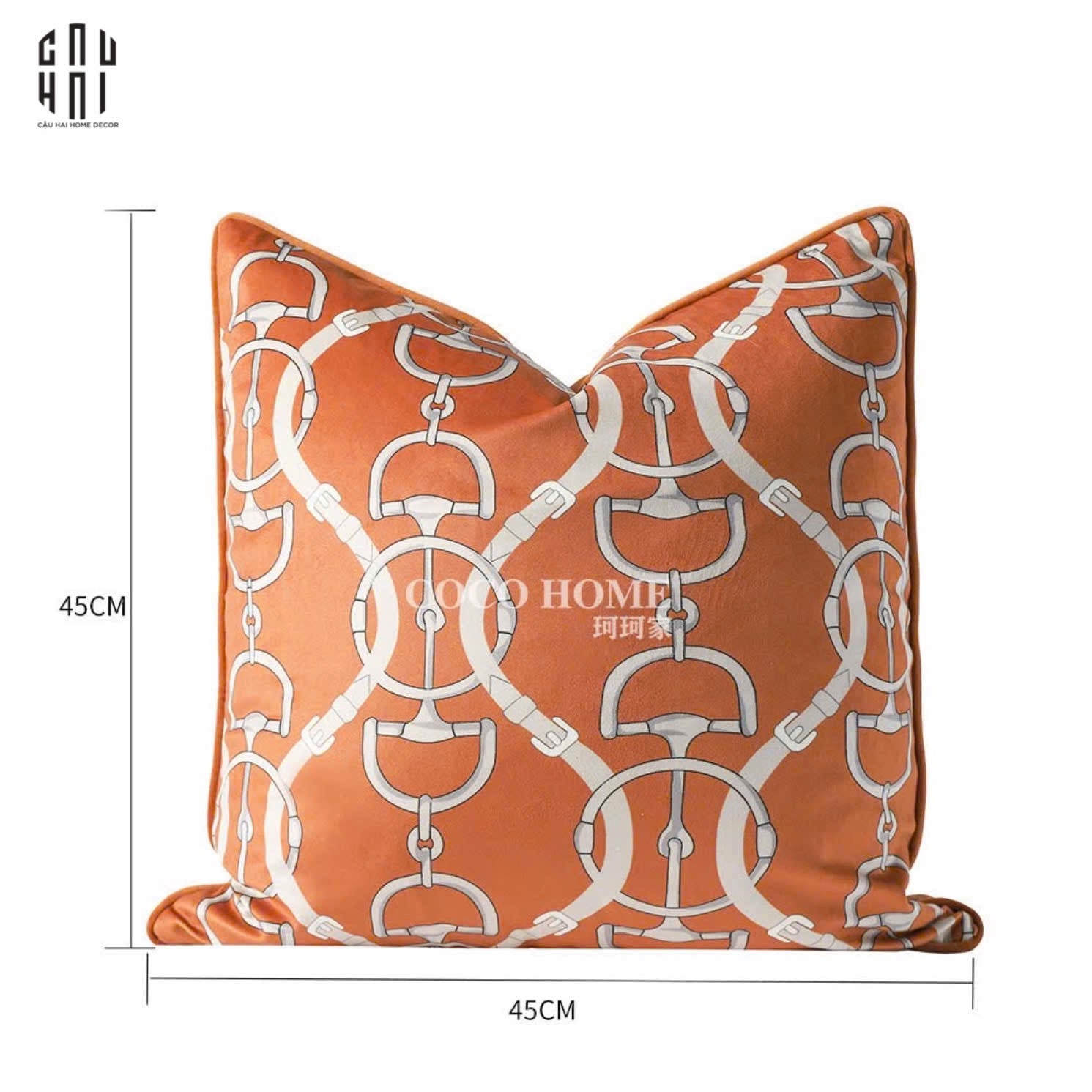 VỎ GỐI PHONG CÁCH WABI SABI CHAINE D'ANC - ORANGE ICON - CẬU HAI HOME DECOR