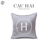 VỎ GỐI SOFA LỤA HORA - GRAY 45. - CẬU HAI HOME DECOR