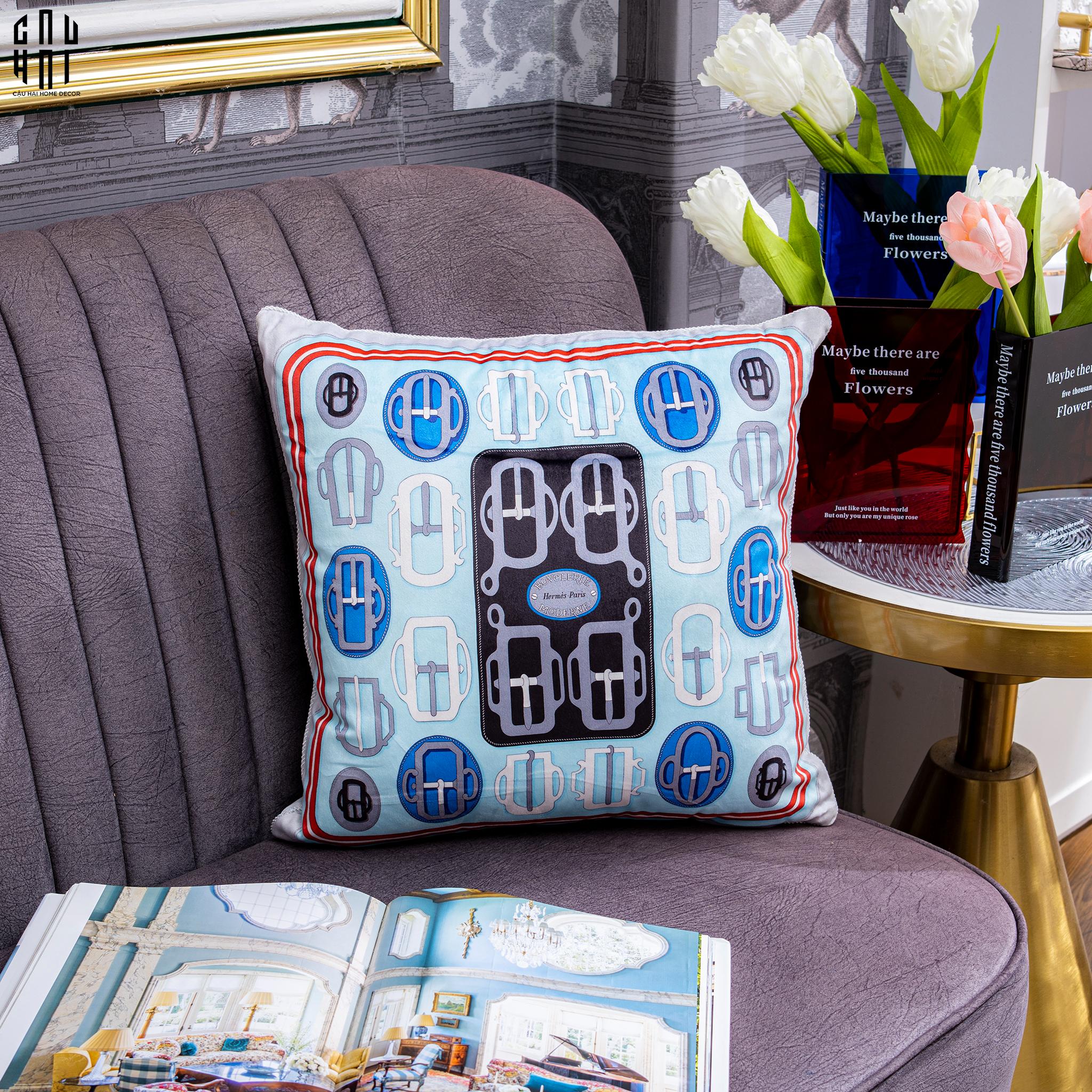 VỎ GỐI SOFA NHUNG BOUCLERIE D’ATTELAGE 45X45CM - CẬU HAI HOME DECOR