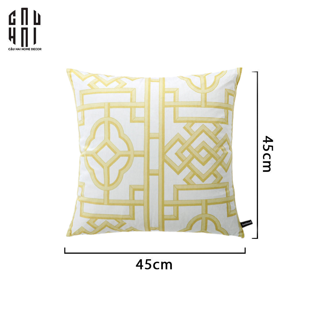VỎ GỐI SOFA NHUNG GOLDEN AMORIN 45. - CẬU HAI HOME DECOR