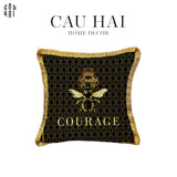 VỎ GỐI SOFA NHUNG GOLDEN BEE 45. - CẬU HAI HOME DECOR