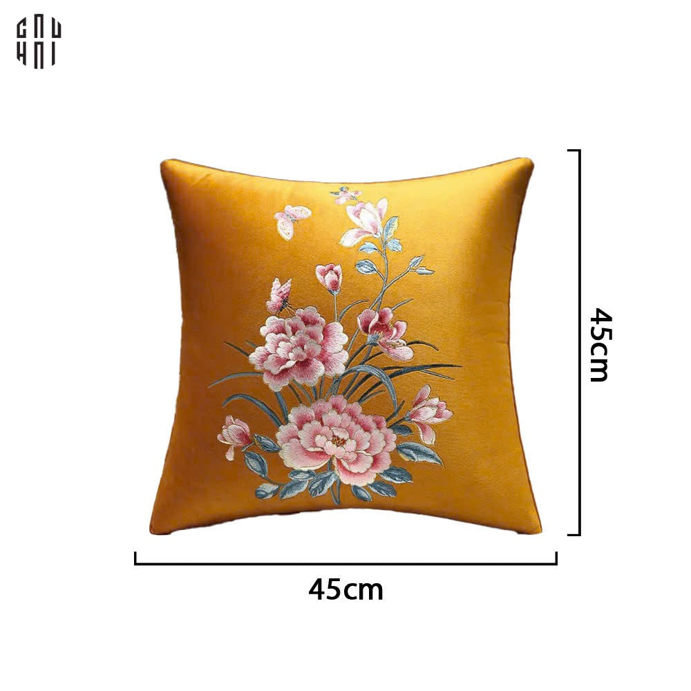 Tết Couture - Vỏ Gối Sofa Nhung Hoạ Tiết Thêu Kim Hưng Phát 45. - CẬU HAI HOME DECOR