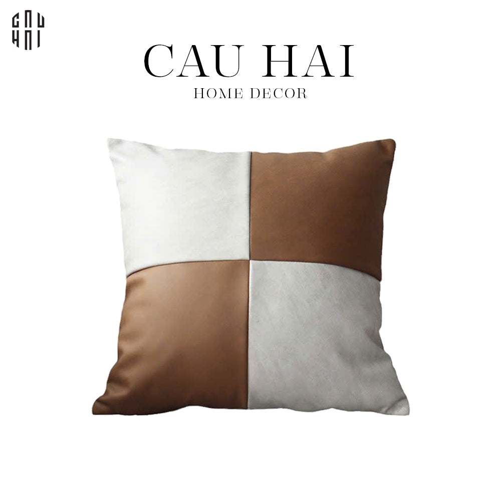 VỎ GỐI SOFA SỢ VẢI NỈ DAWN 45X45CM - CẬU HAI HOME DECOR