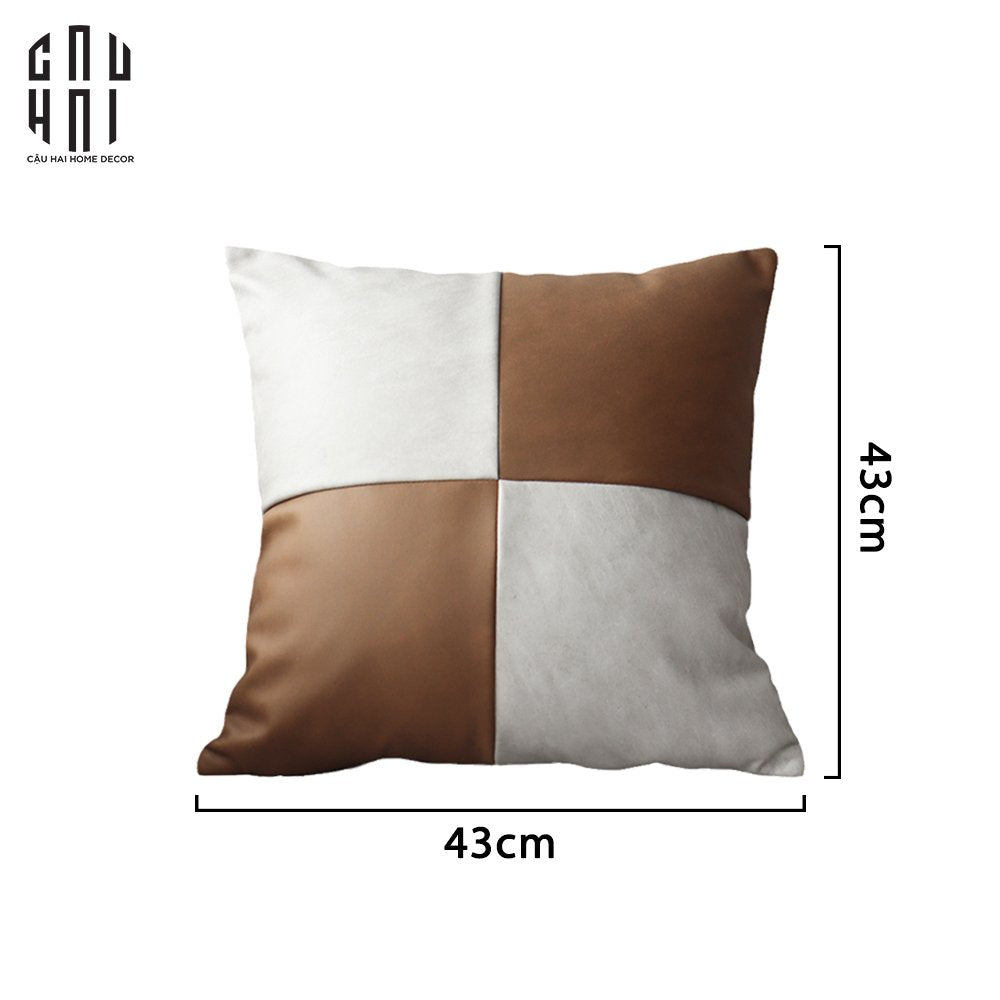 VỎ GỐI SOFA SỢ VẢI NỈ DAWN 45X45CM - CẬU HAI HOME DECOR