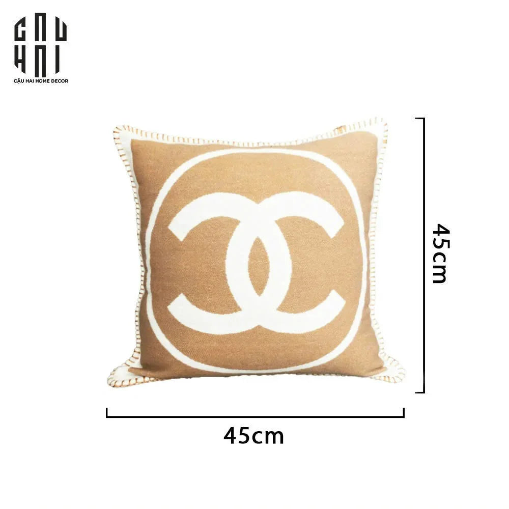 VỎ GỐI TWEED COCO 45. - BEIGE-CẬU HAI HOME DECOR