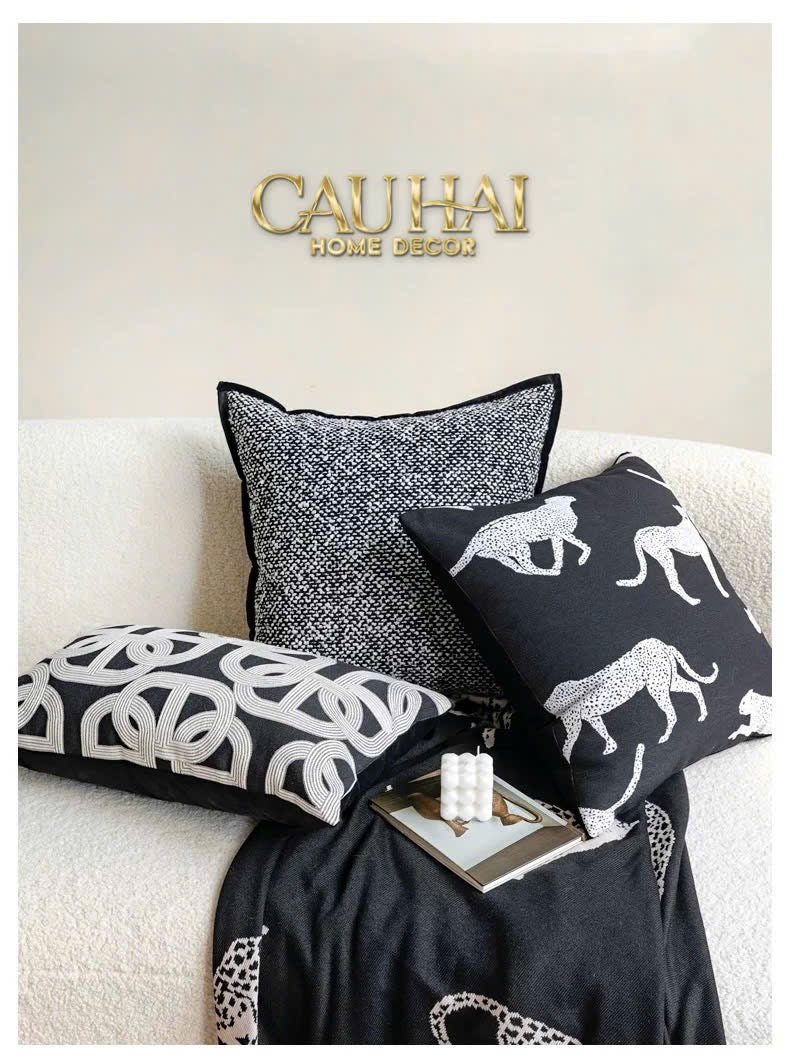 VỎ GỐI SOFA SỢI VẢI CANVAS HOWARD 45.-CẬU HAI HOME DECOR
