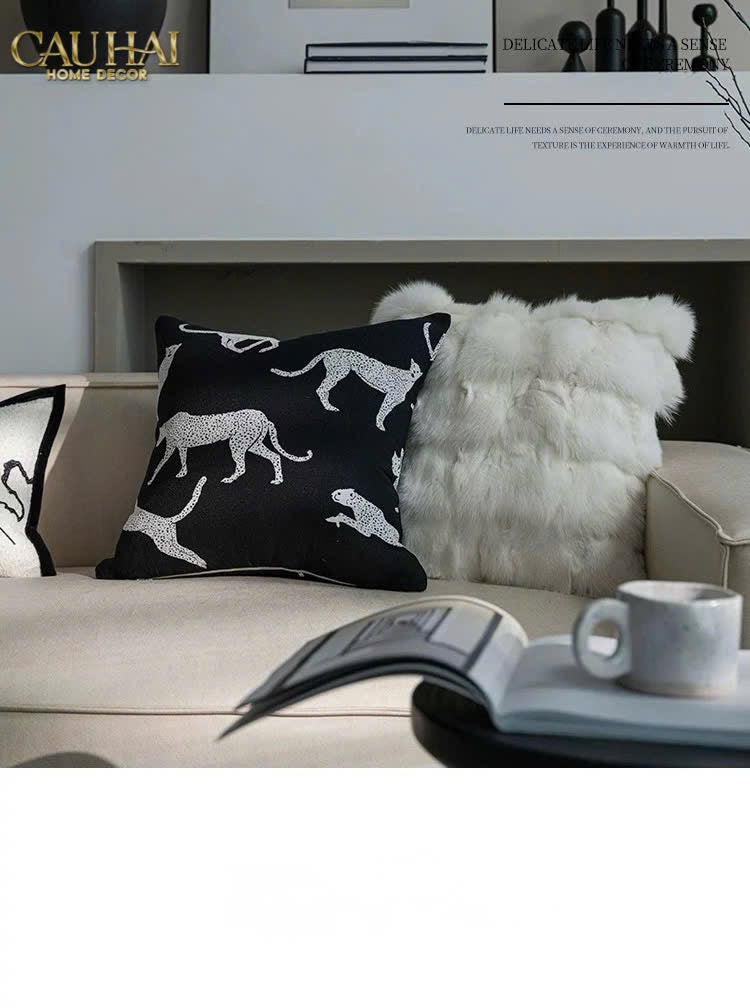 VỎ GỐI SOFA SỢI VẢI CANVAS HOWARD 45.-CẬU HAI HOME DECOR