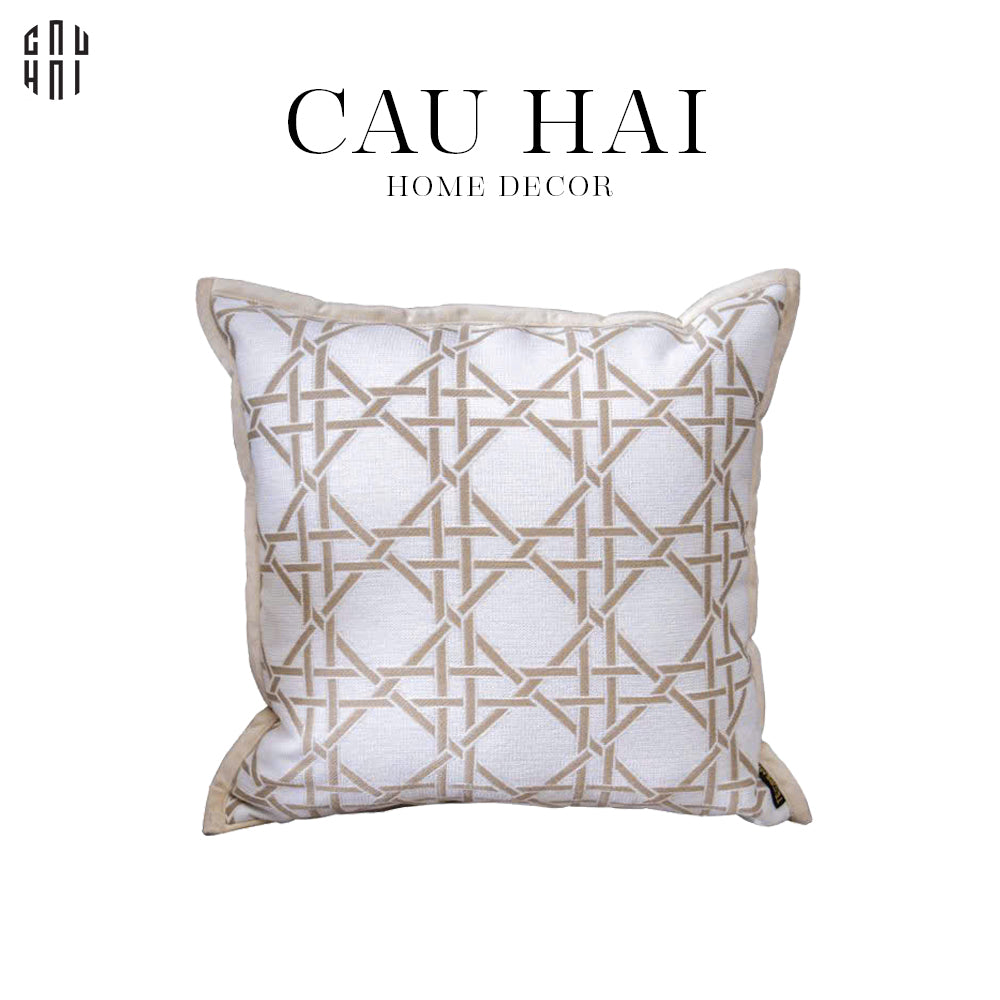 VỎ GỐI SOFA SỢI VẢI CANVAS MELANIE 45. - CẬU HAI HOME DECOR