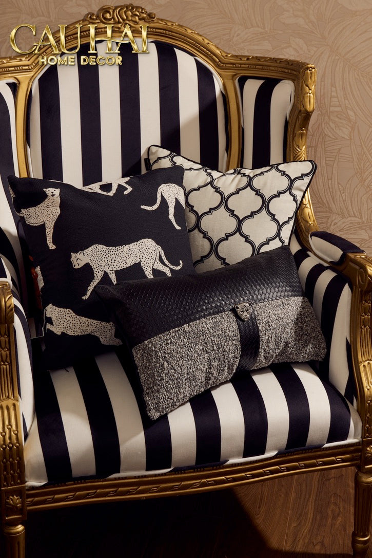 Vỏ Gối Tweed Nocturnal Panther 45-VỎ GỐI-CẬU HAI HOME DECOR