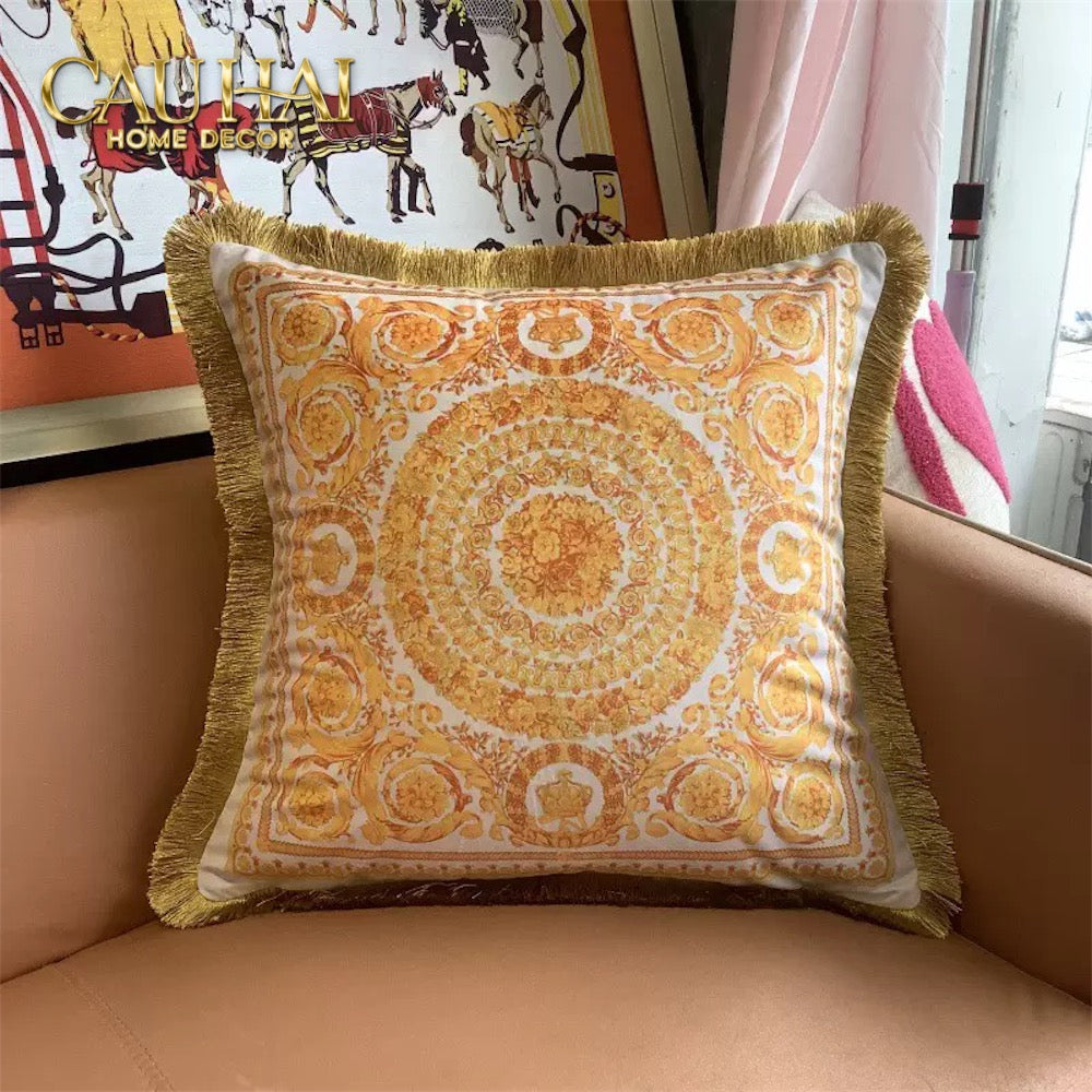 Vỏ Gối VS Allure Velour - Crete de Fleur - Saffron Édition - CẬU HAI HOME DECOR