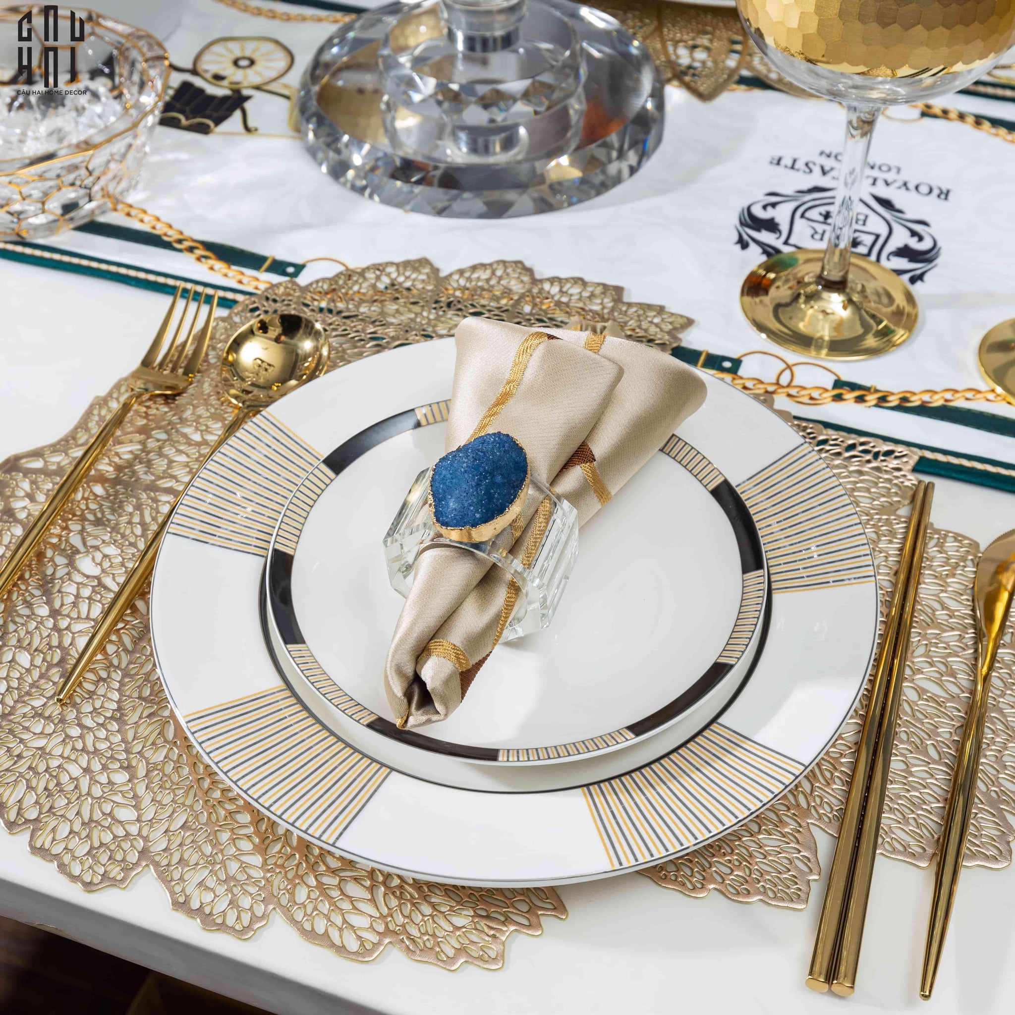Vòng Khăn Ăn - Napkin Ring Crystal Quartz-VÒNG KHĂN ĂN-CẬU HAI HOME DECOR
