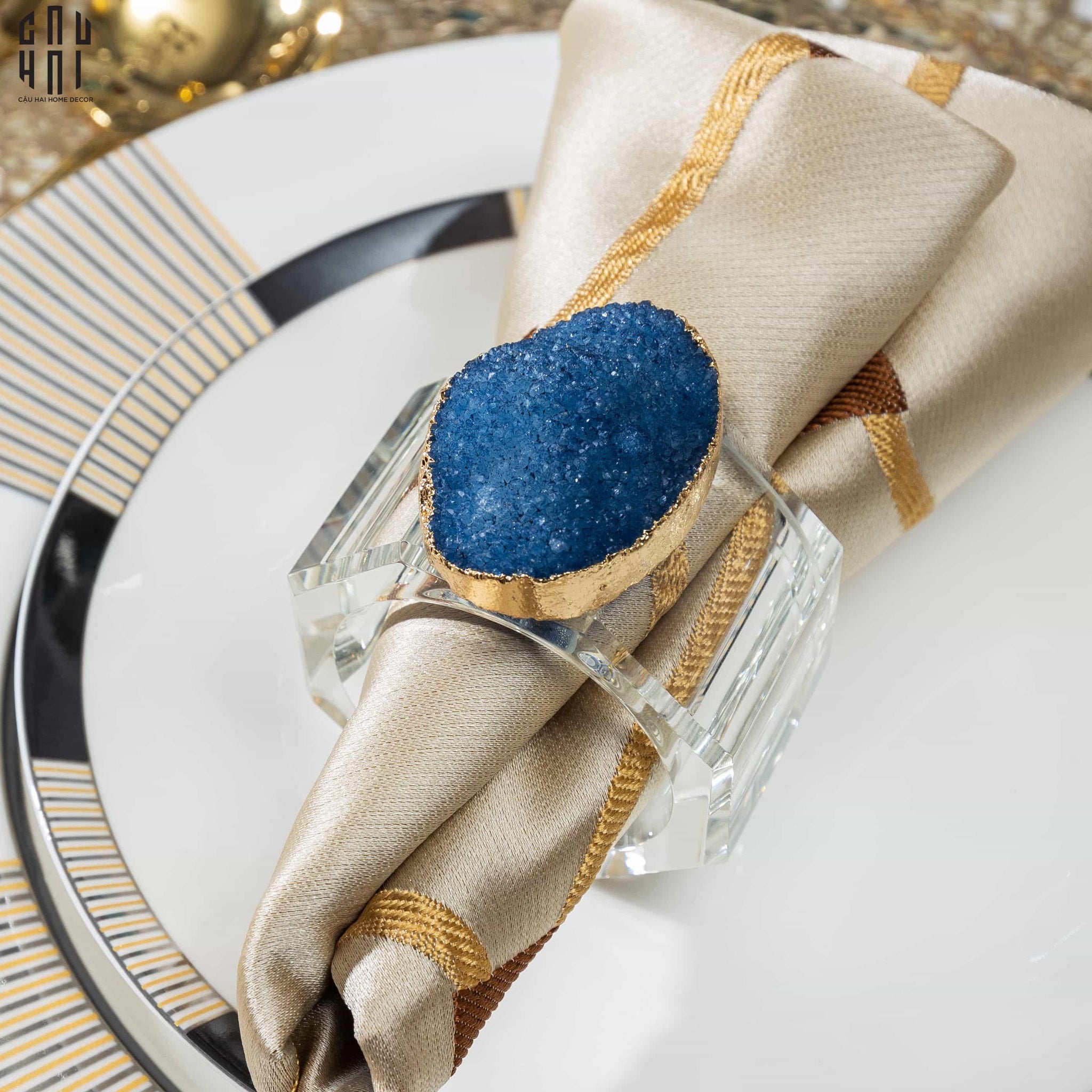Vòng Khăn Ăn - Napkin Ring Crystal Quartz-VÒNG KHĂN ĂN-CẬU HAI HOME DECOR