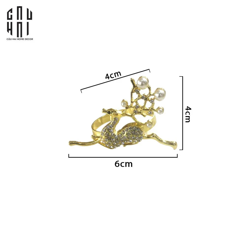VÒNG KHĂN ĂN - NAPKIN RING DIAMOND DEER