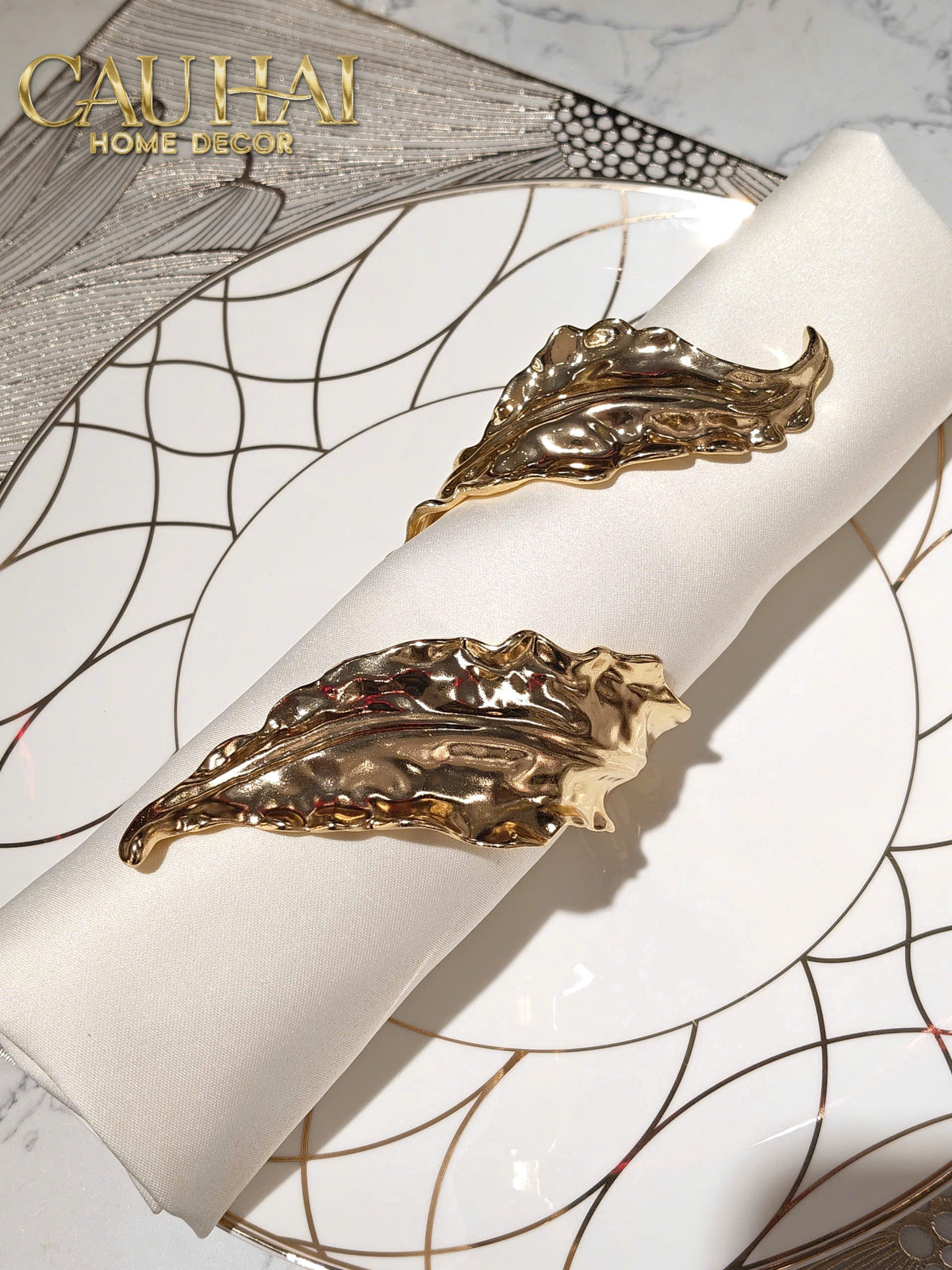 Vòng Khăn Ăn Napkin Ring Leaf de Petite – Decor Bàn Ăn Cao Cấp-VÒNG KHĂN ĂN-Đối tác tại Trung Quốc theo từng đơn đặt hàng-CẬU HAI HOME DECOR