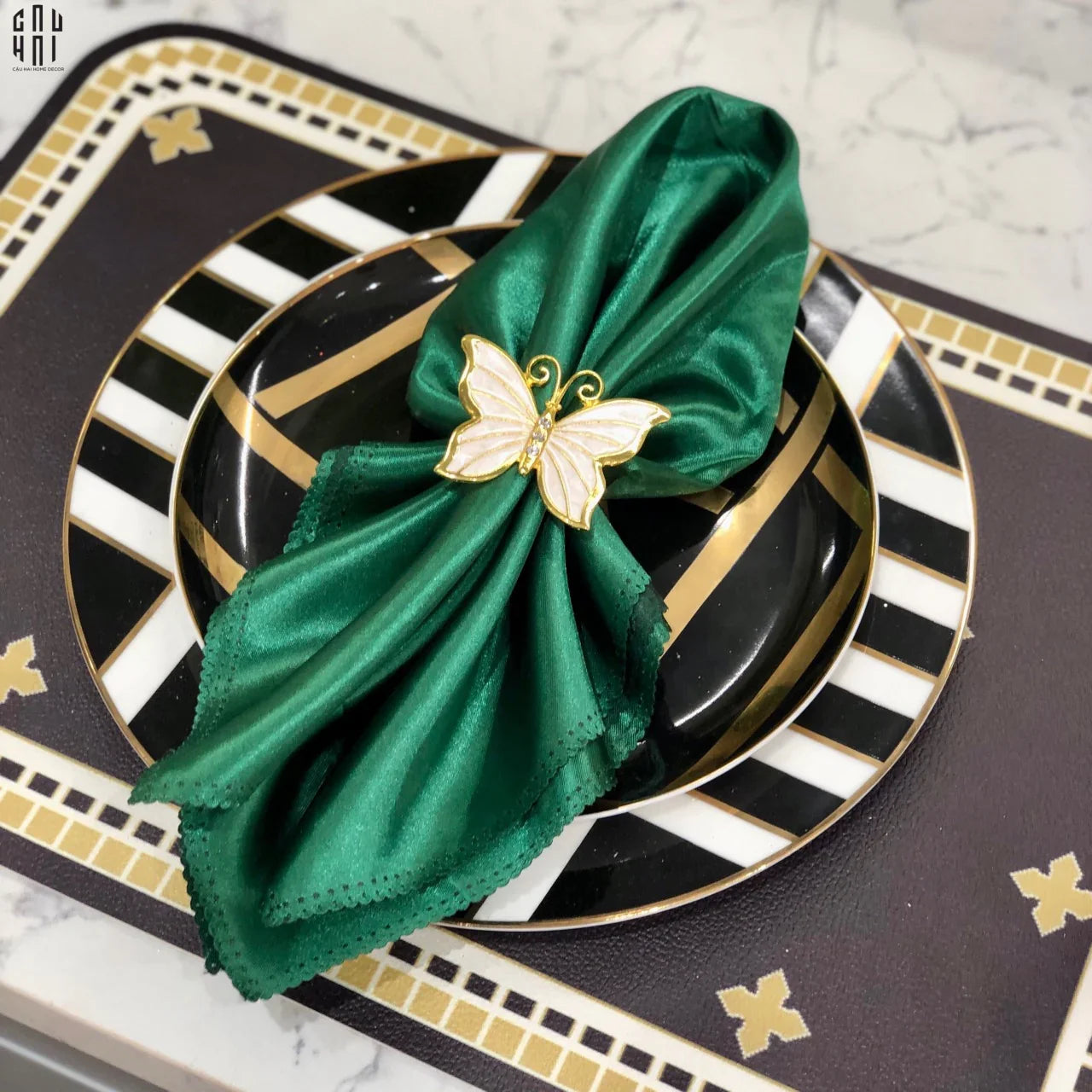 VÒNG KHĂN ĂN - NAPKIN RING NEW GOLDEN BUTTERFLY