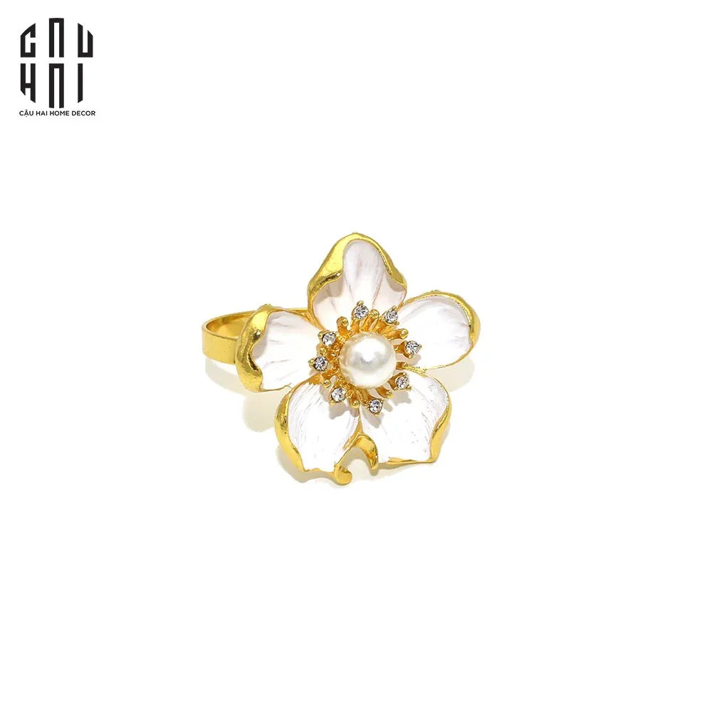 Vòng Khăn Ăn - Napkin Ring Peony Premium-VÒNG KHĂN ĂN-CẬU HAI HOME DECOR