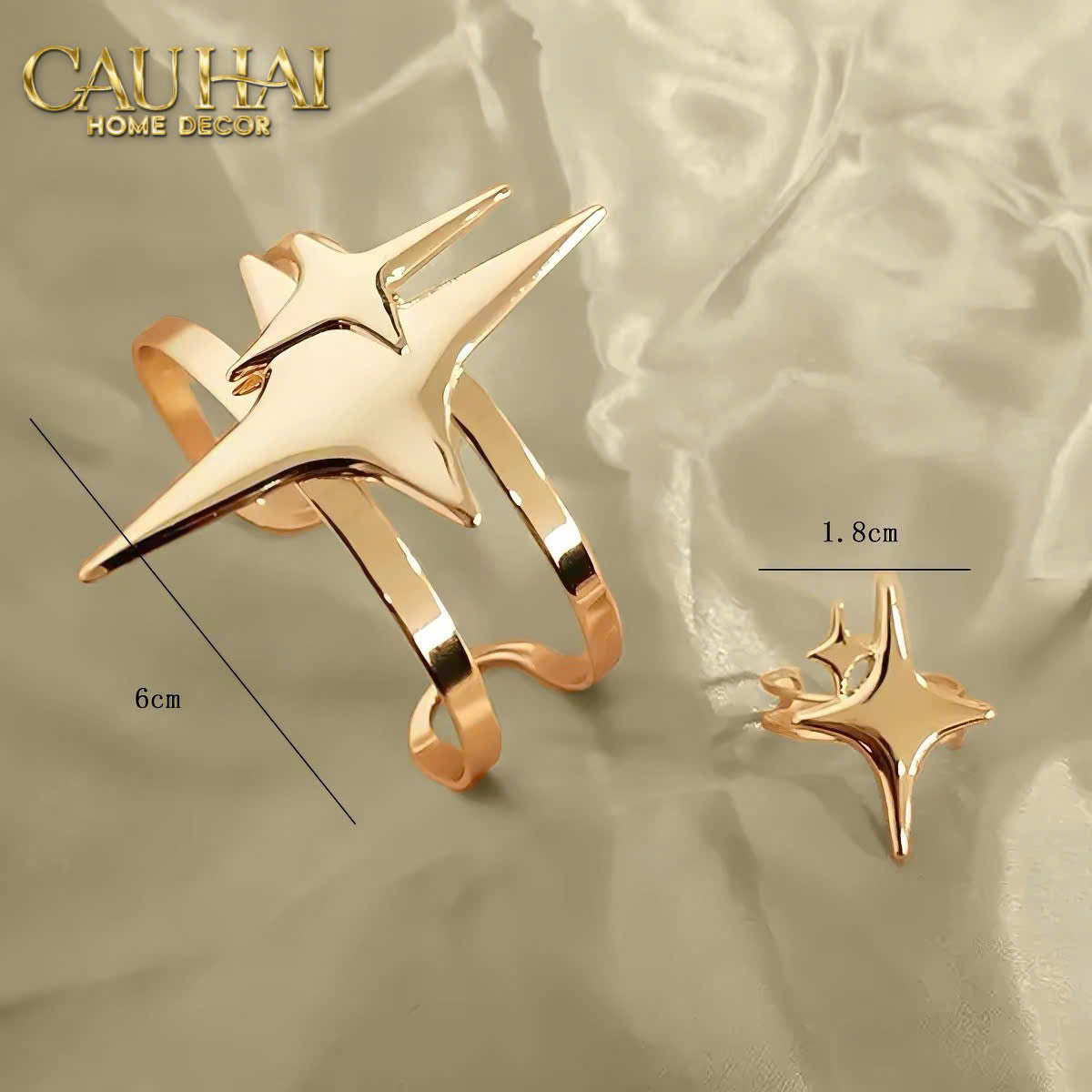 Vòng Khăn Ăn - Napkin Ring Star-VÒNG KHĂN ĂN-CẬU HAI HOME DECOR